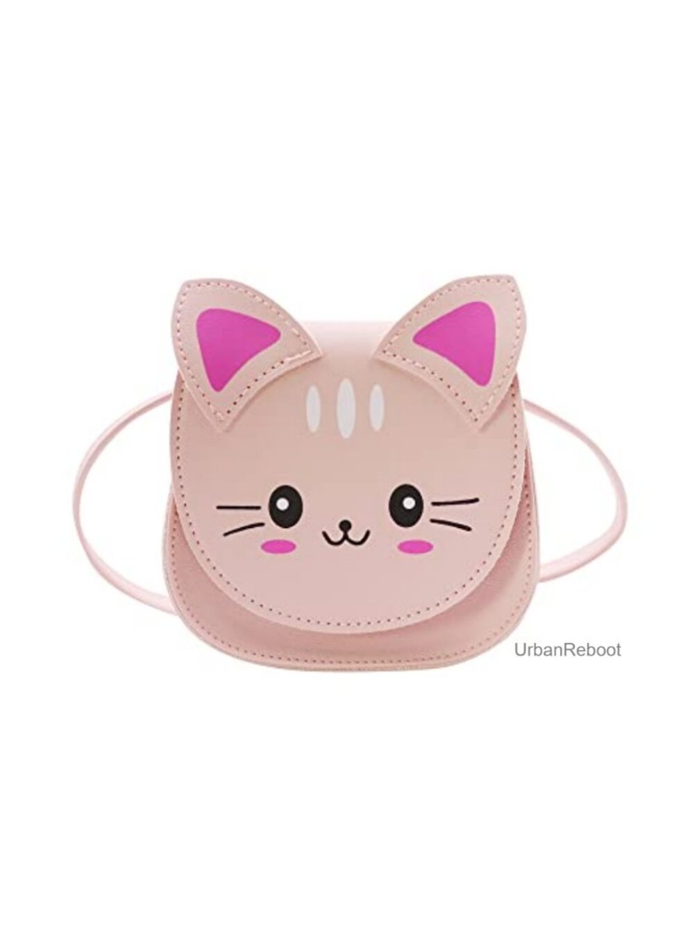 Girls Cat Crossbody Mini Purse PU Leather Saddle Bag Kitty Handbag